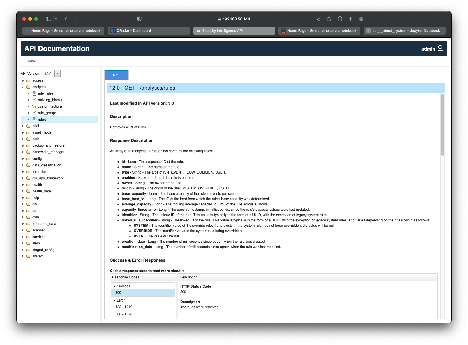 QRadar Rules API